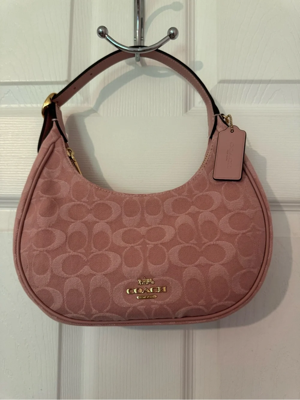 Coach Pink Demin Emily Shoulder Bag
